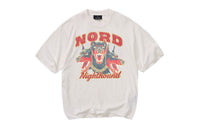 Nord Nighthound Tee in Chalk White - oversized vintage graphic tee with Doberman print